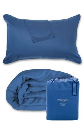 BedVoyage Cooling 100% Viscose Duvet Cover Set - Soft, Breathable Sleep in Indigo at Nordstrom, Size King