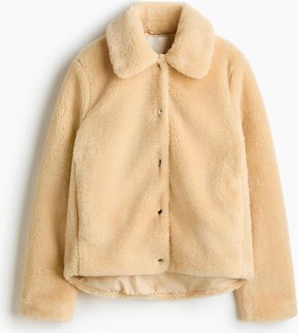 H&M Jacke aus Teddyfleece - Beige
