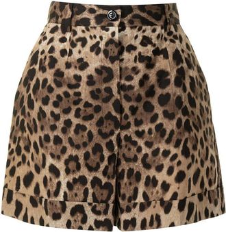 Dolce & Gabbana Leopard Cotton Shorts