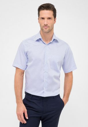Eterna Kurzarmhemd ETERNA MODERN FIT, Herren, Gr. 48, Normalgr&ouml;ssen, hellblau, Twill, 100% Baumwolle, tailliert, Manschette, Hemden Kurzarmhemd, NON IRON (b&uuml;