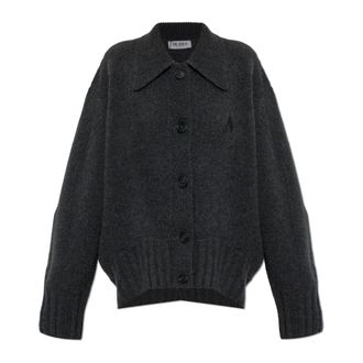 The Attico Truien & Vesten, Dames, Grijs, 2Xs, Wol, Cardigan met kraag