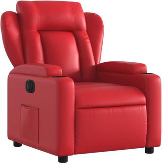 vidaXL Vidaxl - Sillón reclinable eléctrico de cuero sintético rojo