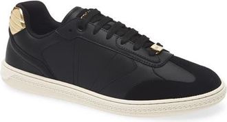 Versace Greca Court Sneaker in Black Antracite Gold at Nordstrom, Size 10Us