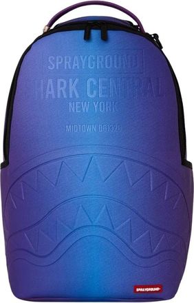Sprayground Shark Central Embossed Dusk - unisex - Rugzakken - Blauw - ONE Size - Polyester - Tassen