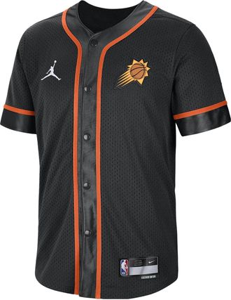 Nike Jordan Air Jordan Phoenix Suns Statement Edition Dri-FIT NBA Short-Sleeve Top Black Orange DZ0431-010