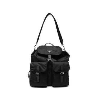 Prada Re-Nylon Logo-plaque Backpack