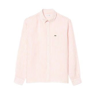 Lacoste Casual Shirts, male, Pink, Size: M Camicia a righe