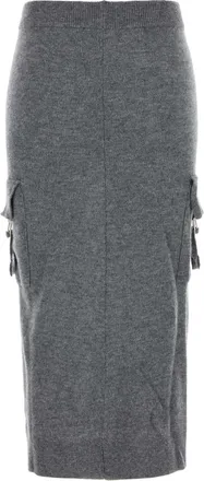 Blumarine Greyexcalibur Exterior: Wool Gonne Skirt