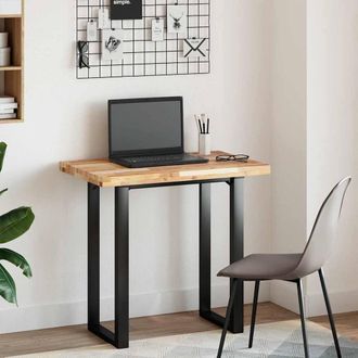 Berkfield Home Desk Top Untreated 60x50x4 cm Solid Wood Acacia in Brown | Size: 60 x 50 x 4 cm