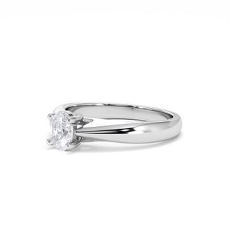 The Diamond Store Naomi Oval Cut Lab Diamond Engagement Ring 0.50ct H/SI in 925 Silver