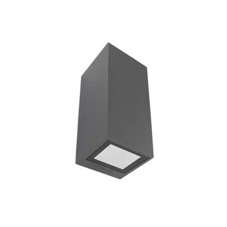Netlighting Afrodita 2 Light Outdoor Up Down Wall Light Urban Grey IP65 GU10