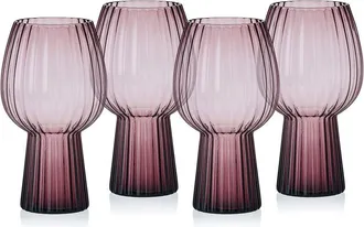 Mikasa Phoebe Optic Goblet Beer Glasses, Set Of 4