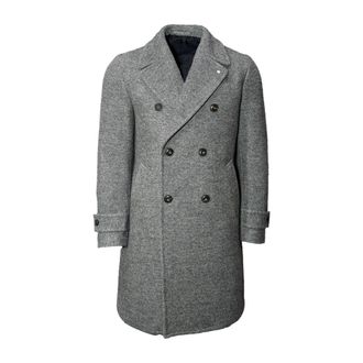 L.B.M. 1911 Grijze Chesterfield Jas - Heren - Mantel - Grijs - XL - Wol - Jassen