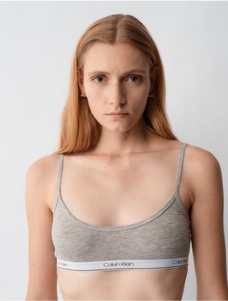 Calvin Klein Womens Sienna Unlined Bralette - Grey - M