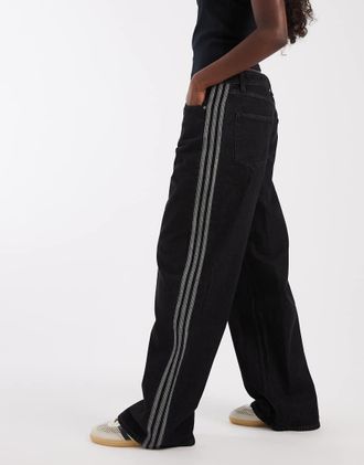 adidas Originals Firebird - Pantaloni sportivi in denim nero