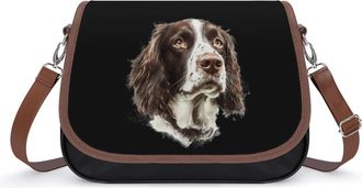 Generic English Springer Spaniel Dog Fashion Womens Crossbody Bags Novelty Handbag Shoulder Bag Purse