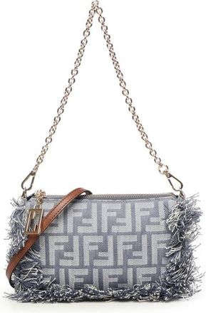 Fendi Ff Jacquard Baguette Pouch