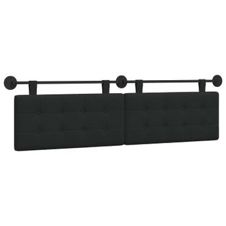 vidaXL Cabecero Colgante Negro Tela Vidaxl