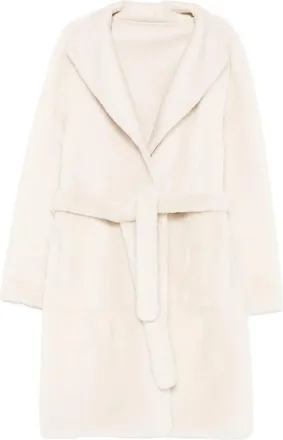 Yves Salomon Belted Shearling Coat