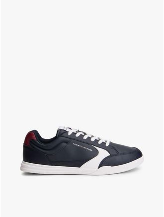Tommy Hilfiger Mens Leather Low-Top Cupsole Sneaker - Red/White/Blue - US 10 / EU 43