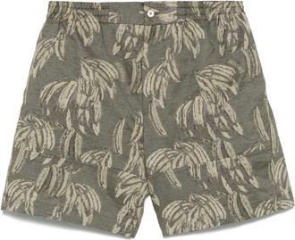 Jacquemus Beige Shorts met Elastische Tailleband en Zakken - Heren - Korte Broeken - Groen - L - Korte Broeken