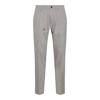 Eleventy Chinos, male, Gray, W34, Grey Wool Blend Trousers