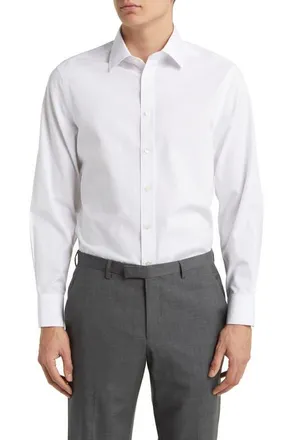 CHARLES TYRWHITT Non-Iron Poplin Shirt in White at Nordstrom, Size 16 X 33