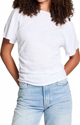 Chaser Mia Crew Neck Short Sleeve Tee In White