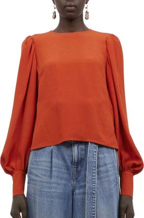 Ulla Johnson Womens Lilliana Blouse In Red Oxide