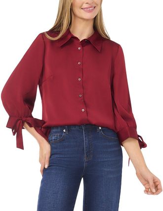 CeCe by Cynthia Steffe Cece 3/4 Sleeve Button Down Blouse