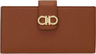 Ferragamo Brown Textured Logo Wallet