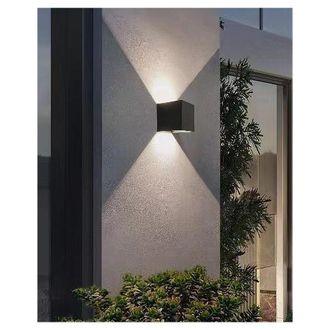 Trade Shop Trade Shop - Applique Da Parete Nero 22 Watt Per Esterno Doppia Emissione Luminosa Ip65 Es66