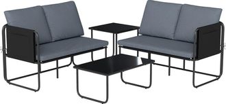 OUTSUNNY Muebles de jard&iacute;n 113x64x71 cm gris