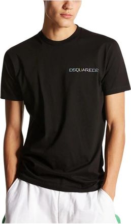Dsquared2 Cool T-shirt Modello: Cool - Heren - T-shirts - Zwart - L - Katoen - Tops