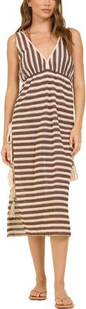 Surf Gypsy Stripe Crochet Midi Dress