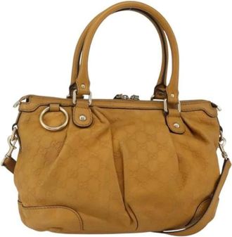 Gucci Pre-owned Handbags, female, Brown, Size: ONE SIZE Pre-owned Vintage Handbag