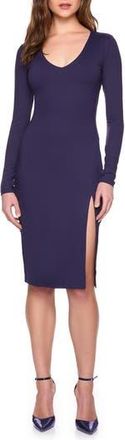 Susana Monaco Deep Slit Body-Con Dress in Eggplant at Nordstrom Rack, Size X-Large