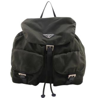 Prada Pre-owned Zaino in Nylon - - Pre-owned - Donna - Verde - ONE SIZE