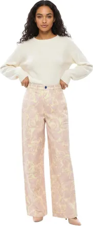 Burberry Pink Straight Flat Front Pants