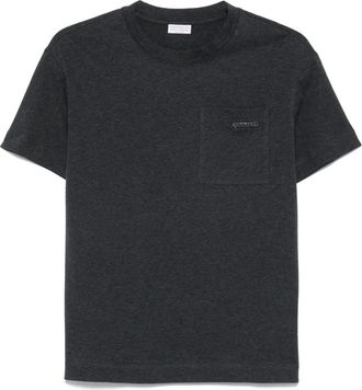 Brunello Cucinelli T-shirt con taschino - Grigio