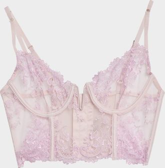 Kiki De Montparnasse Juliette Longline Floral Lace Bra