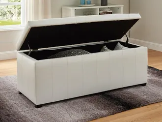 Vente-Unique Cassapanca portaoggetti in similpelle Bianco - CONCIERTO