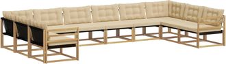 vidaXL Conjunto De Sof&aacute;s De Exterior 10 Uds. Y Beige Vidaxl