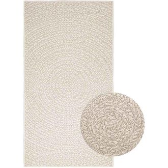 vidaXL Alfombra Zizur Apariencia Yute Interior Exterior Crema 80x150cm Vidaxl