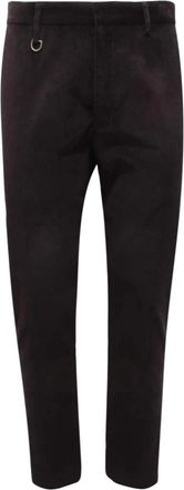 Paolo Pecora Fluwelen broek gemaakt in Itali&euml; - Heren - Slim Fit Broeken - Zwart - M - Broeken