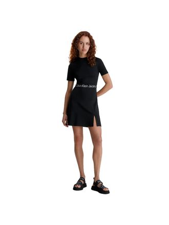 Calvin Klein Jeans Calvin Klein Vrouw Jurk Logo Tape Van Jersey Milano