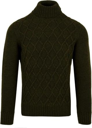 Drumohr Militair Groene Coltrui - Heren - Coltruien - Groen - 2XL - Truien & Vesten