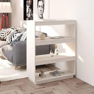 vidaXL Vidaxl - Libreria/Divisorio Bianco 80x35x103 cm Legno Massello di Pino
