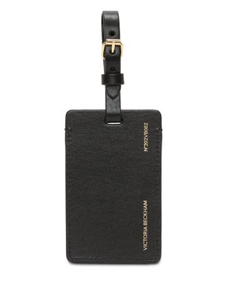 Victoria Beckham logo luggage tag - women - Leather - One Size - Black