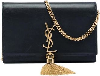 Saint Laurent Pre-owned Kate Schoudertas - Dames - Vintage Schoudertas - Zwart - ONE Size - Leer - Vintage